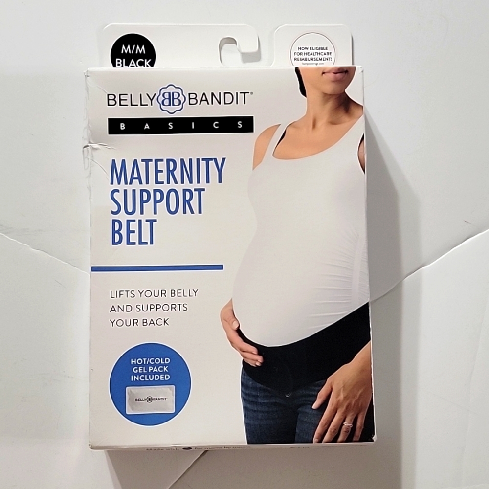 Belly & Back Maternity Support Belt- Belly Bandit Black Medium - Picture 7 of 8